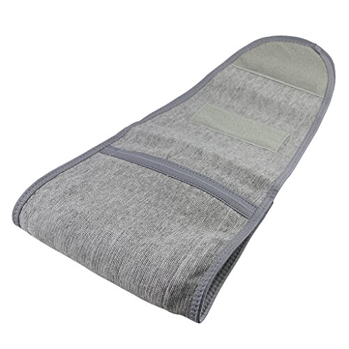 Unisex invierno regla térmico calentador de cachemir cintura lumbar apoyo cinturón acogedor cálido Protector Abdominal Estómago envoltura corporal banda espalda y riñones cartón gris, hombre, gris