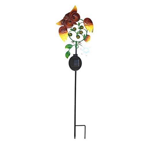 Uonlytech Luces de Estaca Solar Luces de Estaca de Jardín de Búho Luces Decorativas Solares para Sendero Patio Césped Patio Caminos Calzada Calzada Decoraciones de Jardín Al Aire Libre (Color Surtido)