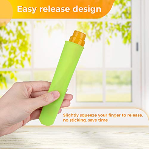 UOON Moldes Helados, 12 Piezas Moldes de Silicona para Hielo, Moldes para Hacer Paletas de Hielo Zumo Batido Yogur, Diversos Colores