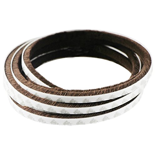 UOOOM 5 m a Prueba de Viento de Polvo Puerta Ventana Strip Pegatina de Sellado Cepillo Strip 9 x 5 mm (Marrón)