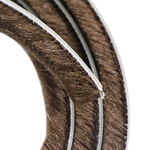 UOOOM 5 m a Prueba de Viento de Polvo Puerta Ventana Strip Pegatina de Sellado Cepillo Strip 9 x 5 mm (Marrón)