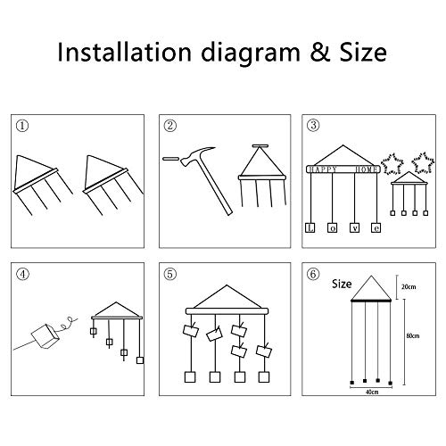 Uping Marco Fotos para Pared Colgar Fotos Pared con Pinzas, Decoración del Hogar Y Regalo (2 Pack, con Pegatinas de Alfabeto y Número)