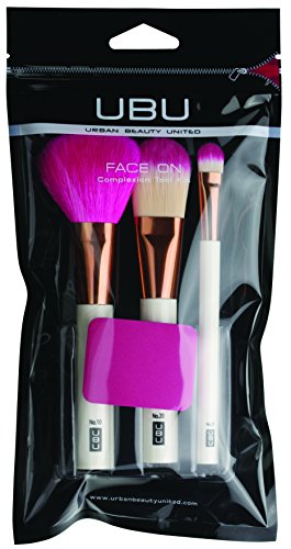 Urban Beauty United Face on Kit - Set Esencial 3 Brochas + Esponja Aplicadora 60 g