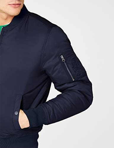 Urban Classics Basic Bomber Jacket, Navy, M para Hombre