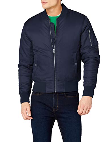 Urban Classics Basic Bomber Jacket, Navy, M para Hombre
