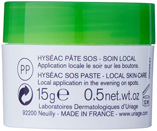 Uriage hyseac SOS Spot Control Pasta Grasa Piel con imperfecciones, 15 g