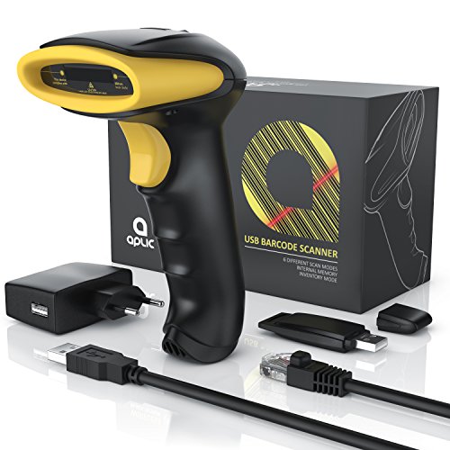 USB 2,4G Lector Código Barras - Escáner de Codigos Inalámbrico - Wireless Barcode Scanner - Escaner laser de mano Lector de mano