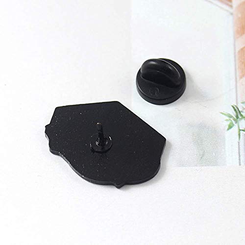 Uteruik - Broche esmaltado con diseño de Gato con Texto en inglés If I Fit I Sits, 1 Pieza