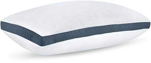Utopia Bedding Almohada (2 Unidades) - Funda de Mezcla de Algodón - Fibra Hueca Virgen Siliconada - Almohada Suave de fácil Cuidado (Azul Marino, 45 x 66 cm)