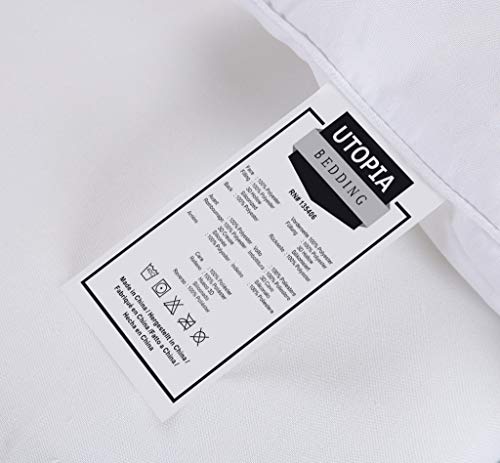 Utopia Bedding - Edredón de Fibra, Fibra Hueca siliconada, 1000 gramo (Blanco, Cama 80-135 x 200 cm)