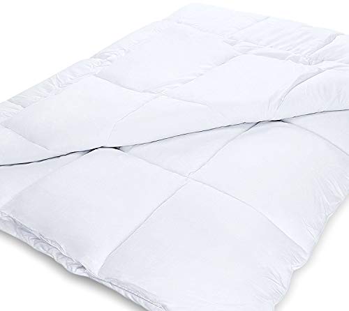 Utopia Bedding - Edredón de Fibra, Fibra Hueca siliconada, 1000 gramo (Blanco, Cama 80-135 x 200 cm)