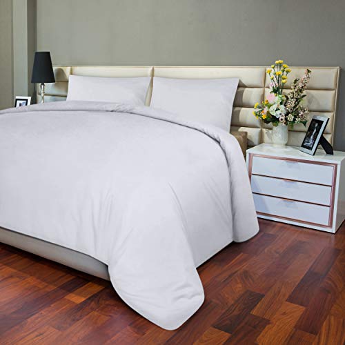 Utopia Bedding Juego de Funda de Edredón - Microfibra Funda de Nórdica y 2 Fundas de Almohada - (Cama 135/150, 230x220cm, Blanco)