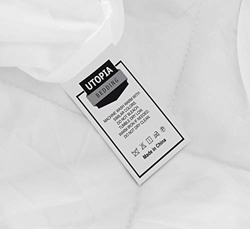 Utopia Bedding - Protector de colchón Acolchado - Microfibra - Transpirable - Funda para colchon estira hasta 30 cm de profundidad - 90 x 200 cm, Cama 90