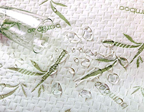 Utopia Bedding Protector de colchón Impermeable de bambú Funda de colchón y Ajustable (150 cm x 200 cm x 30 cm)