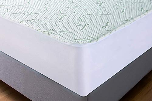 Utopia Bedding Protector de colchón Impermeable de bambú Funda de colchón y Ajustable (90 cm x 190 cm x 30 cm)