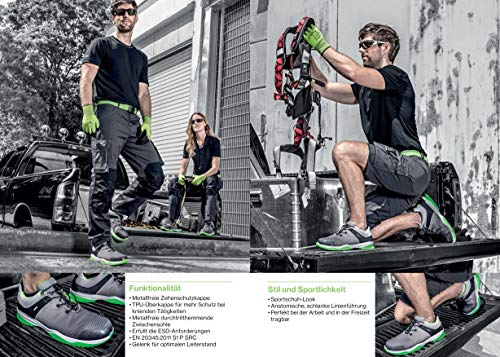 Uvex 1 Bota de Seguridad S2 SRC - Zapato Profesional de Trabajo - Punta Antiaplastamiento de Composite - Negro