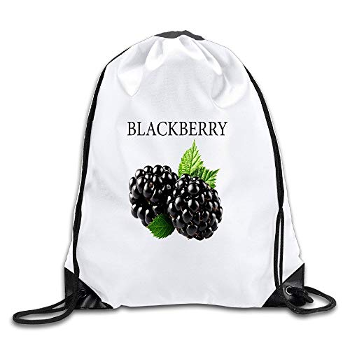 uykjuykj Bolsos De Gimnasio,Mochilas,Raspberry Blackberry Blueberries Cool Drawstring Backpack Drawstring Bag Lightweight Unique 17x14 IN