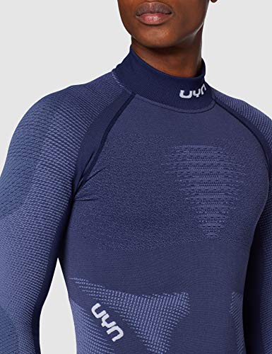 UYN Man Ambityon UW LG_SL. Turtle Neck Camiseta Interior Funcional, Hombre, Azul Oscuro/Azul/Blanco, S-M