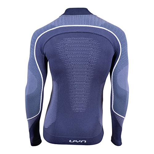 UYN Man Ambityon UW LG_SL. Turtle Neck Camiseta Interior Funcional, Hombre, Azul Oscuro/Azul/Blanco, S-M