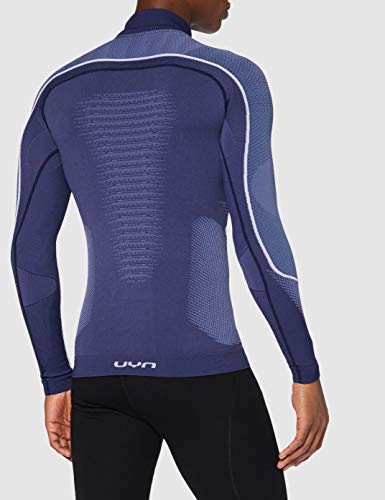 UYN Man Ambityon UW LG_SL. Turtle Neck Camiseta Interior Funcional, Hombre, Azul Oscuro/Azul/Blanco, S-M