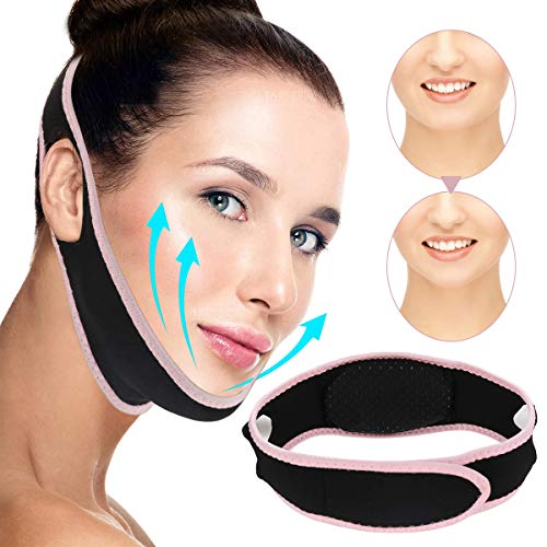 V Line Lifting Mask, V Line Mask, V-Shaped Slimming Mask, V Line Máscara, Vendaje de Elevación Facial Sin Dolor Para Mujeres Elimina la Flacidez Lifting de Piel Reafirmante Antienvejecimiento