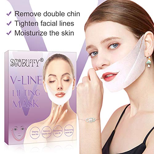 V-shaped Slimming Mask,V-shape Mask,V Line Mask,V Shaped Facial Mask,Lift and Firm, Reduce Double Chin,Moisturizing