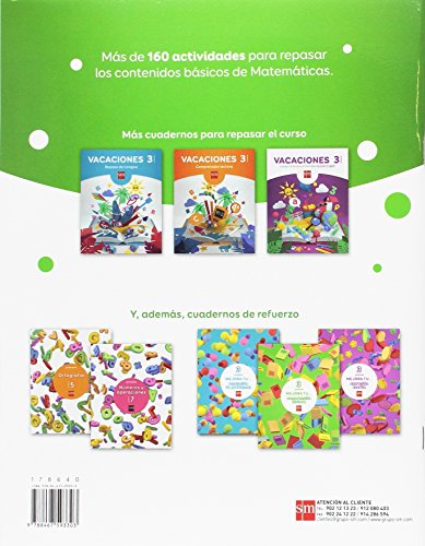 Vacaciones, Repaso de Matemáticas, 3 Educación Primaria