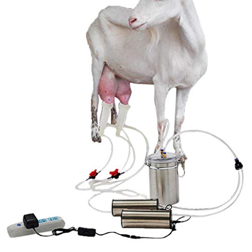 Vaca/Oveja Máquina De Ordeño Eléctrica, Bomba De Vacío De Acero Inoxidable Ordeñador De Cubo Bomba De Pecho para Ovejas Equipo De Cría De Ovejas Y Cabras,For Goat
