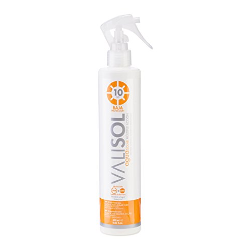 Valisol Agua Solar SPF 10. Crema solar bronceadora. Protege Hidrata-300ml.