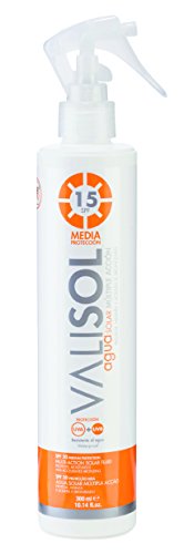Valisol Agua Solar SPF 15. Crema solar bronceadora. Protege Hidrata-300ml.
