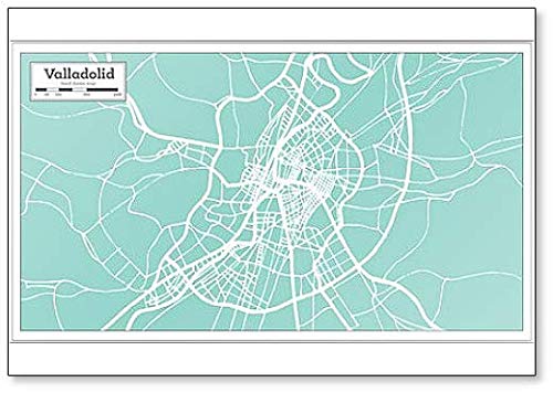 Valladolid - Imán para nevera, diseño de mapa de España