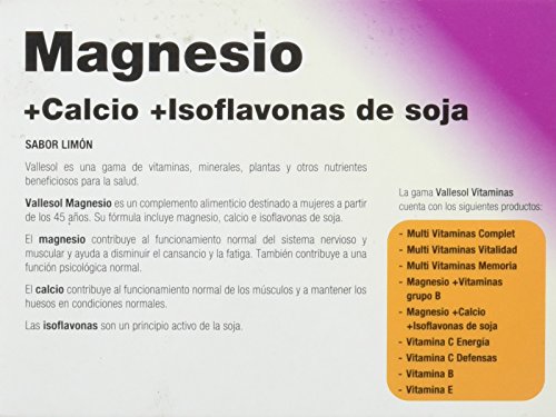 VALLESOL magnesio + calcio + isoflavonas de soja caja 24 uds