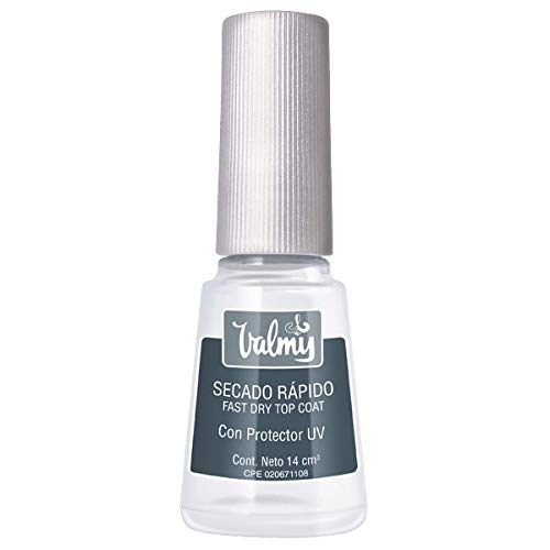 Valmy Base Hidratante y Secado Rápido para Uñas – Tratamiento de Esmalte Fortalecedor con Keratina y Vitamina E y Top Coat para Brillo y Protección (14 ml c/u)