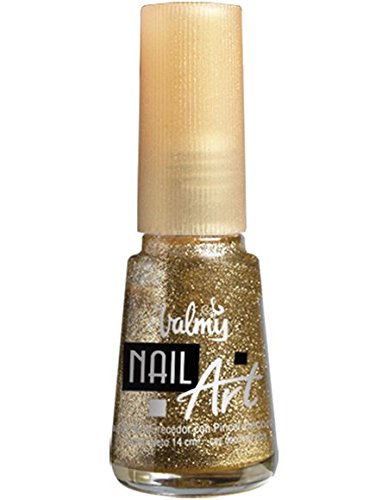 Valmy Pintauñas Nail Art Decorativo con Pincel de Precisión – Esmalte de Uñas de Larga Duración Para Manicura Francesa, Decoración o Dibujos de Uñas con Liner Super Fino y Secado Rápido (Dorado)