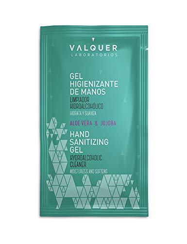 Valquer Laboratorios Higienizante de manos triple acción: limpia, higieniza e hidrata, limpiador hidroalcohólico. Desinfección manos. 70º alcohol - Monodosis 12 x 2 ml 30 g