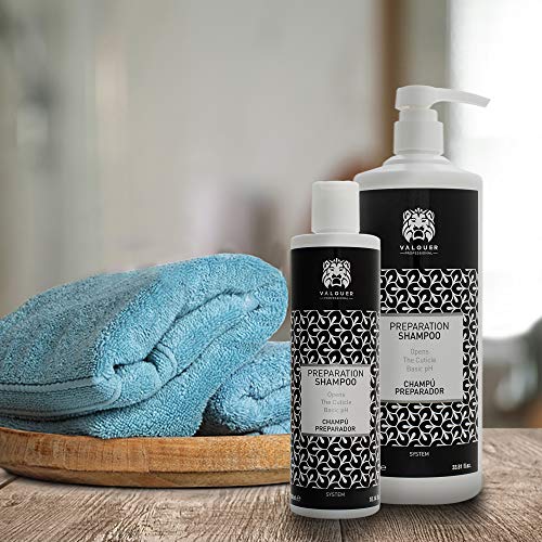 Valquer Profesional Champú preparador. Abre la cutícula y prepara el cabello para tratamientos. Cabello listo para tratar - 300 ML