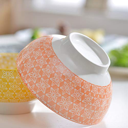 Vancasso Natsuki cuenco de porcelana de 4 piezas, cuencos de cereal Ø 15.2 cm, multicolor, cuencos de postre cuenco de ensalada