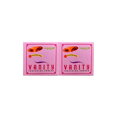 Vanity - 2 bobinas de 300 m para depilación con hilo de cejas, hilo extra suave y fuerte, anti bacteriano
