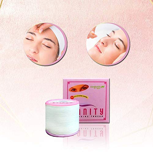 Vanity - 2 bobinas de 300 m para depilación con hilo de cejas, hilo extra suave y fuerte, anti bacteriano