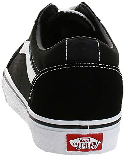 Vans Ward Canvas, Zapatillas Hombre, Negro ((Suede/Canvas) Black/White C4R), 40.5 EU