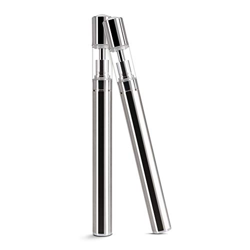 Vaporizador CBD vape pen para cigarrillo electrónico con batería de 350 mAh y tanque recargable de 0.5 ml y bolsa de transporte, sin nicotina y líquido (2 piezas)