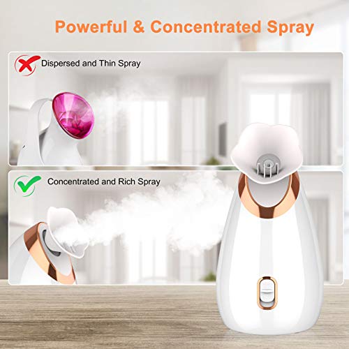 Vaporizador Facial, Nivlan Profesional Sauna Facial Spa, Nano Ionic Hot Device Tools Limpieza profunda, poro Espinillas Vaporizer Electronic Personal Skin Care