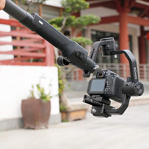 Varilla Palo Poste Extensión Fibra Carbono Profesional Monopod 1/4" compatible para DJI Ronin S/SC Moza Air Cross FeiyuTech AK4000 Zhiyun Crane 2/M2/3 Smooth 4 Weebill Lab