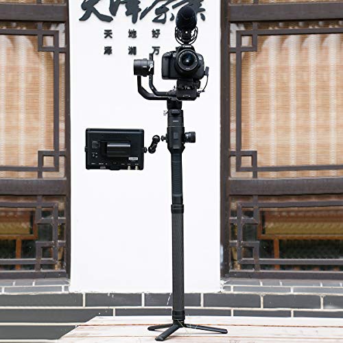 Varilla Palo Poste Extensión Fibra Carbono Profesional Monopod 1/4" compatible para DJI Ronin S/SC Moza Air Cross FeiyuTech AK4000 Zhiyun Crane 2/M2/3 Smooth 4 Weebill Lab