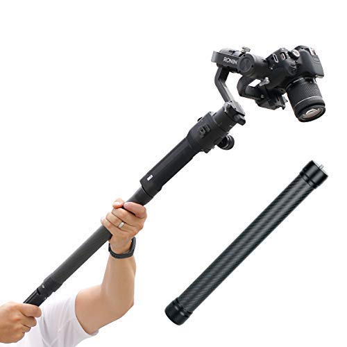 Varilla Palo Poste Extensión Fibra Carbono Profesional Monopod 1/4" compatible para DJI Ronin S/SC Moza Air Cross FeiyuTech AK4000 Zhiyun Crane 2/M2/3 Smooth 4 Weebill Lab