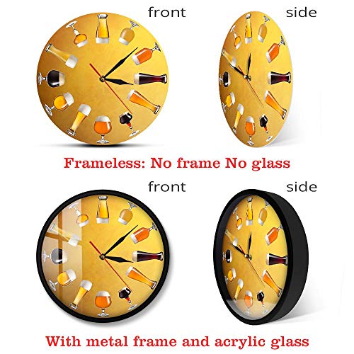 Vario Cold Craft Beer Reloj de Pared Elaboración de Cerveza Reloj silencioso Reloj artístico Home Brewer Celebrate Beer Diversity Wall Art Decor