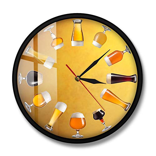 Vario Cold Craft Beer Reloj de Pared Elaboración de Cerveza Reloj silencioso Reloj artístico Home Brewer Celebrate Beer Diversity Wall Art Decor