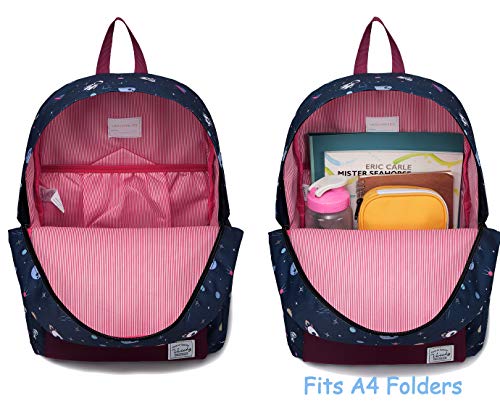 VASCHY Mochila Infantil, Mochila para Niños Escolares Mochila Astronauta Grande con Correa para El Pecho