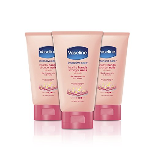 Vaseline Healthy Hands and Stronger Nails Hand Cream 75ml Pack of 3