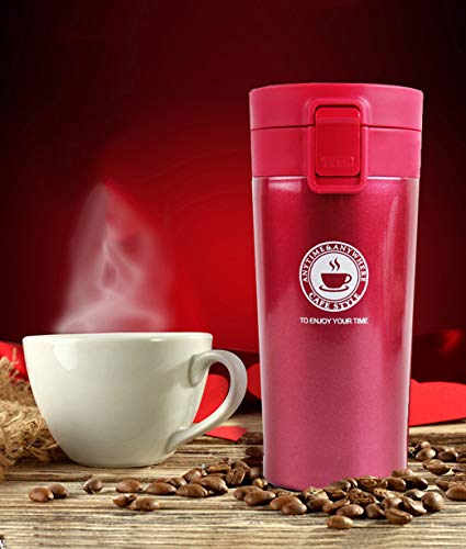 Vaso Termico Café Termo Taza Botella Taza Coche Acero Inoxidable Café Agua Thermos Frascos Termo Cafe Hermetico (Rosa)